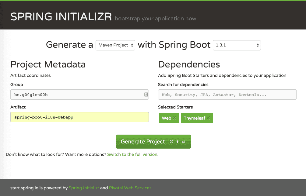 spring-initializr